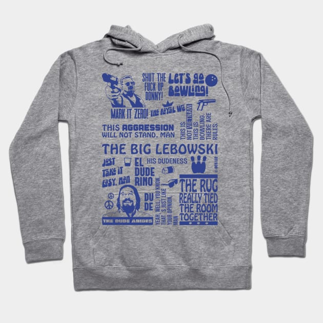 The Big Lebowski Quotes Hoodie by Zen Cosmos Official